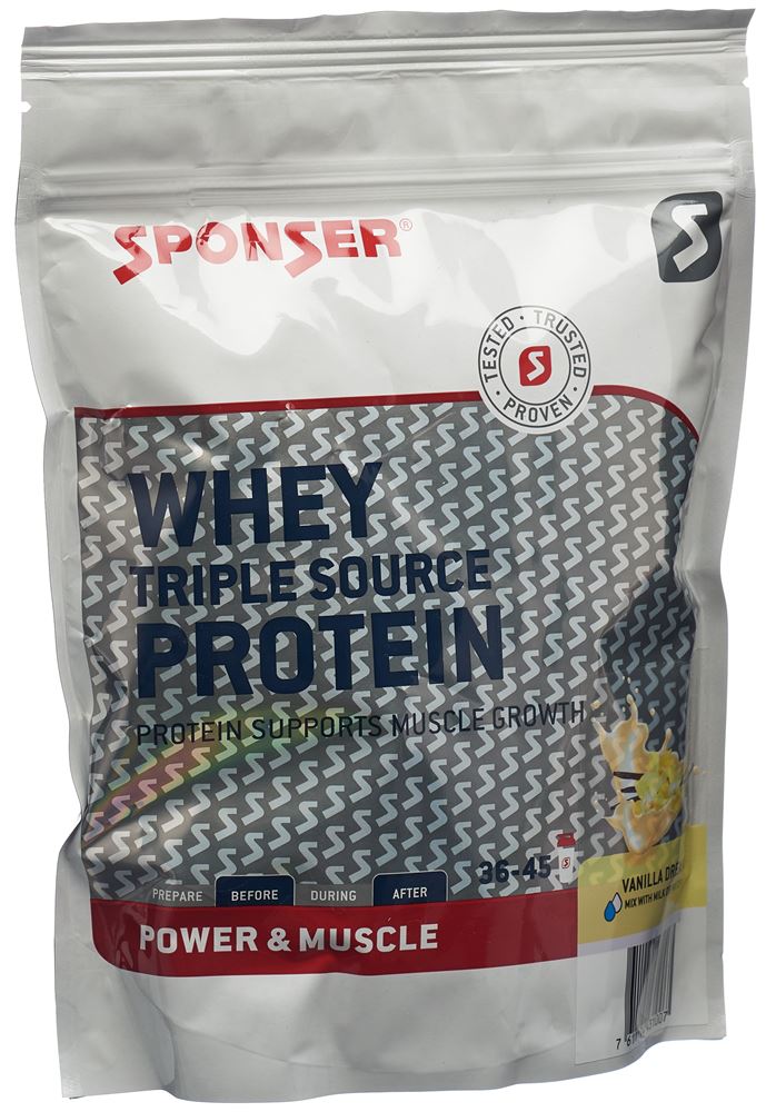 SPONSER Whey Triple Source Protein Vanilla Btl 500 g
