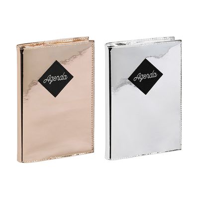 Agenda Diamond - 1 jour par page - 12 x 17 cm - disponible en argent ou rose doré - Viquel