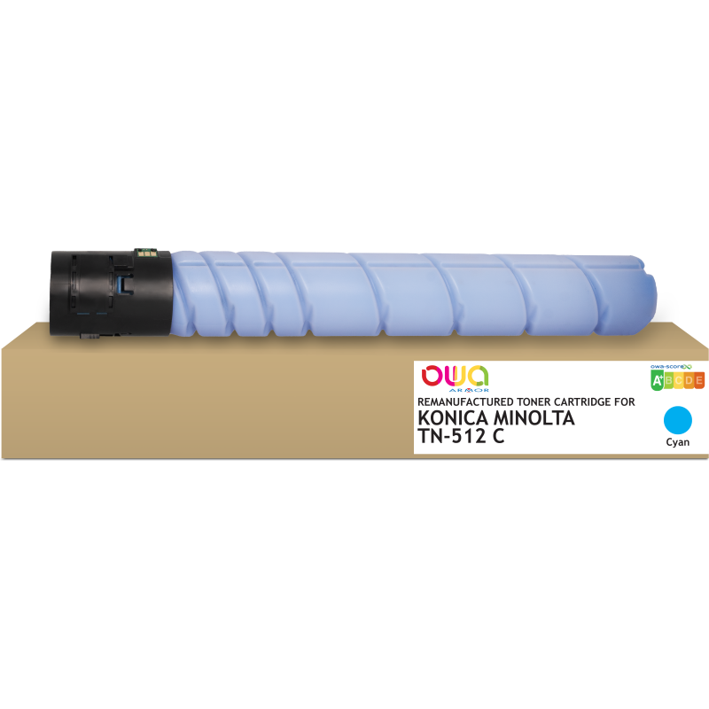 Toner remanufacturé OWA - standard - Cyan - pour KONICA MINOLTA TN-512C