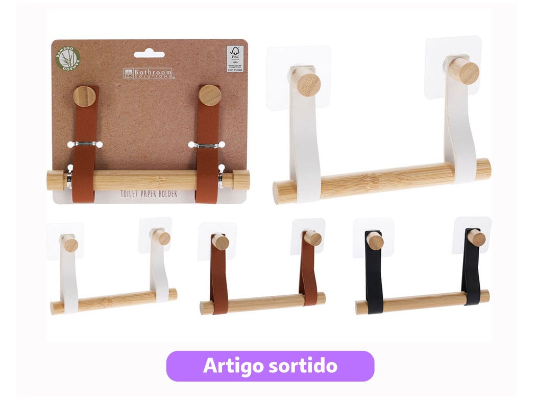 SUPORTE PARA ROLO DE PAPEL 19.8X11.5X2.5CM MODELOS SORTIDOS
