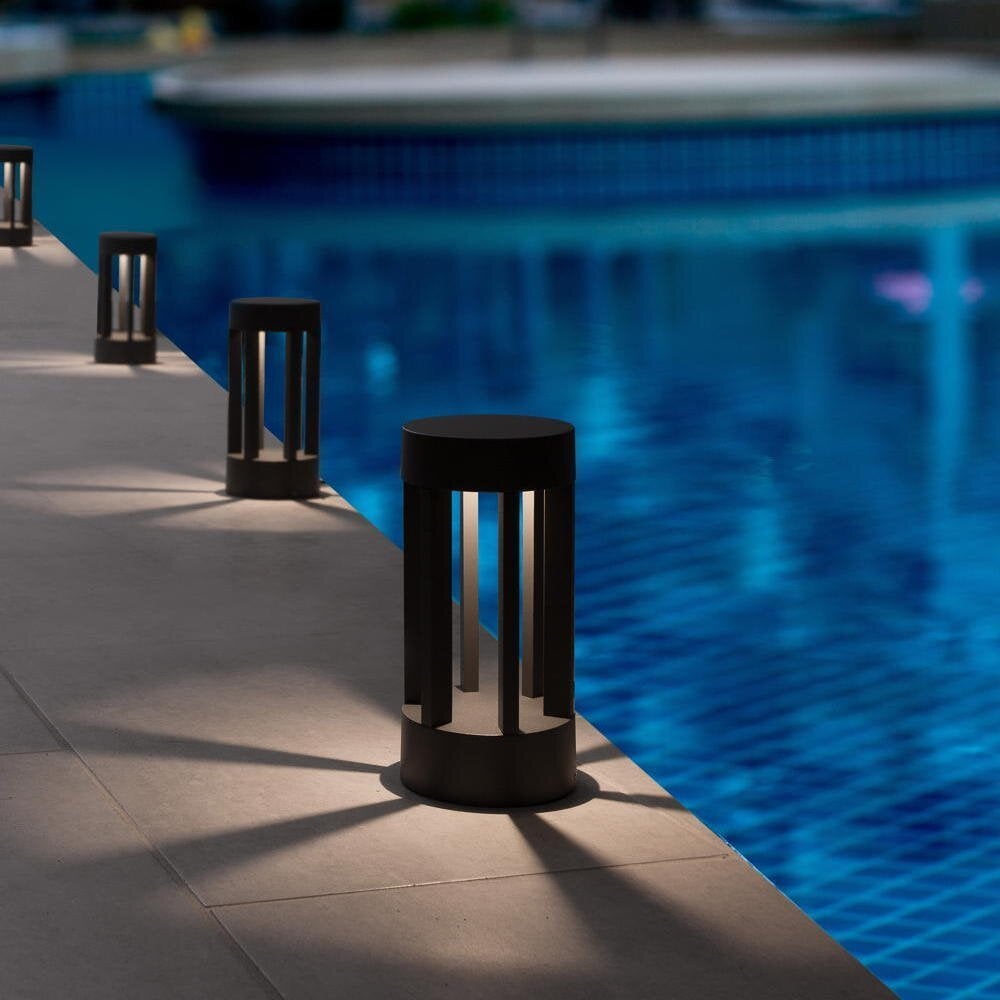 LED-padverlichting Devora in donkergrijs 8W 195lm IP54 220mm