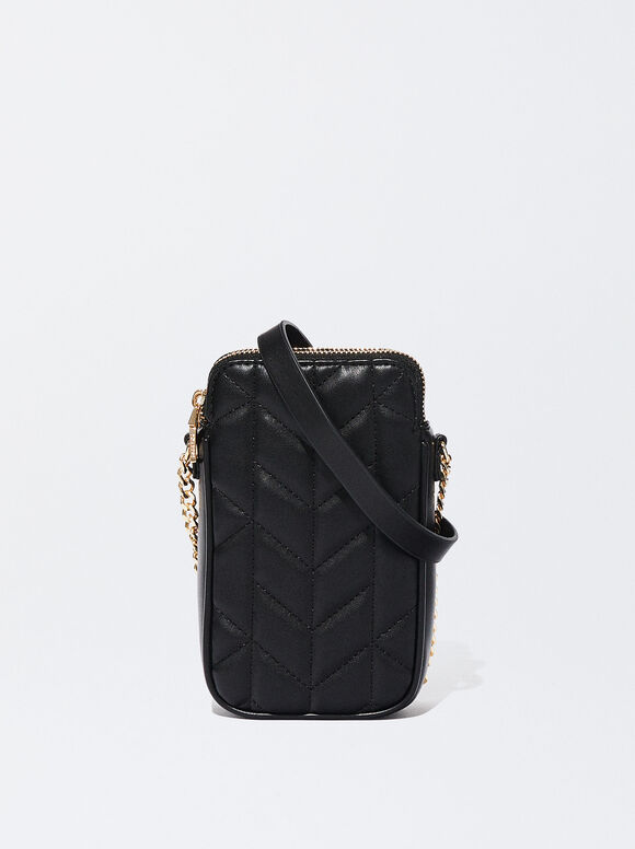 Bolsa acolchoada para celular - Preta