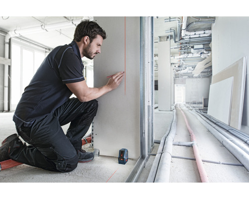 Bosch Professional GLL 2-10 lijnlaser inclusief beschermhoes en 3 x 1,5 V LR6 batterijen (AA)