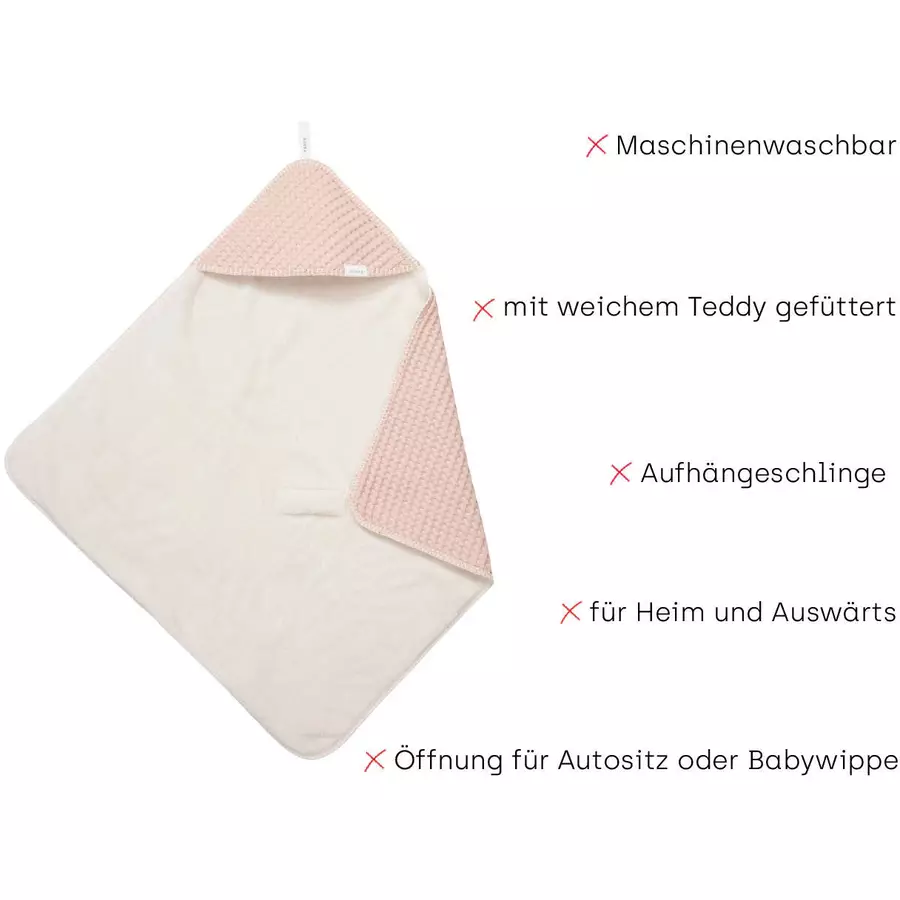 koeka Wickeltuch Plüsch Oslo rosa