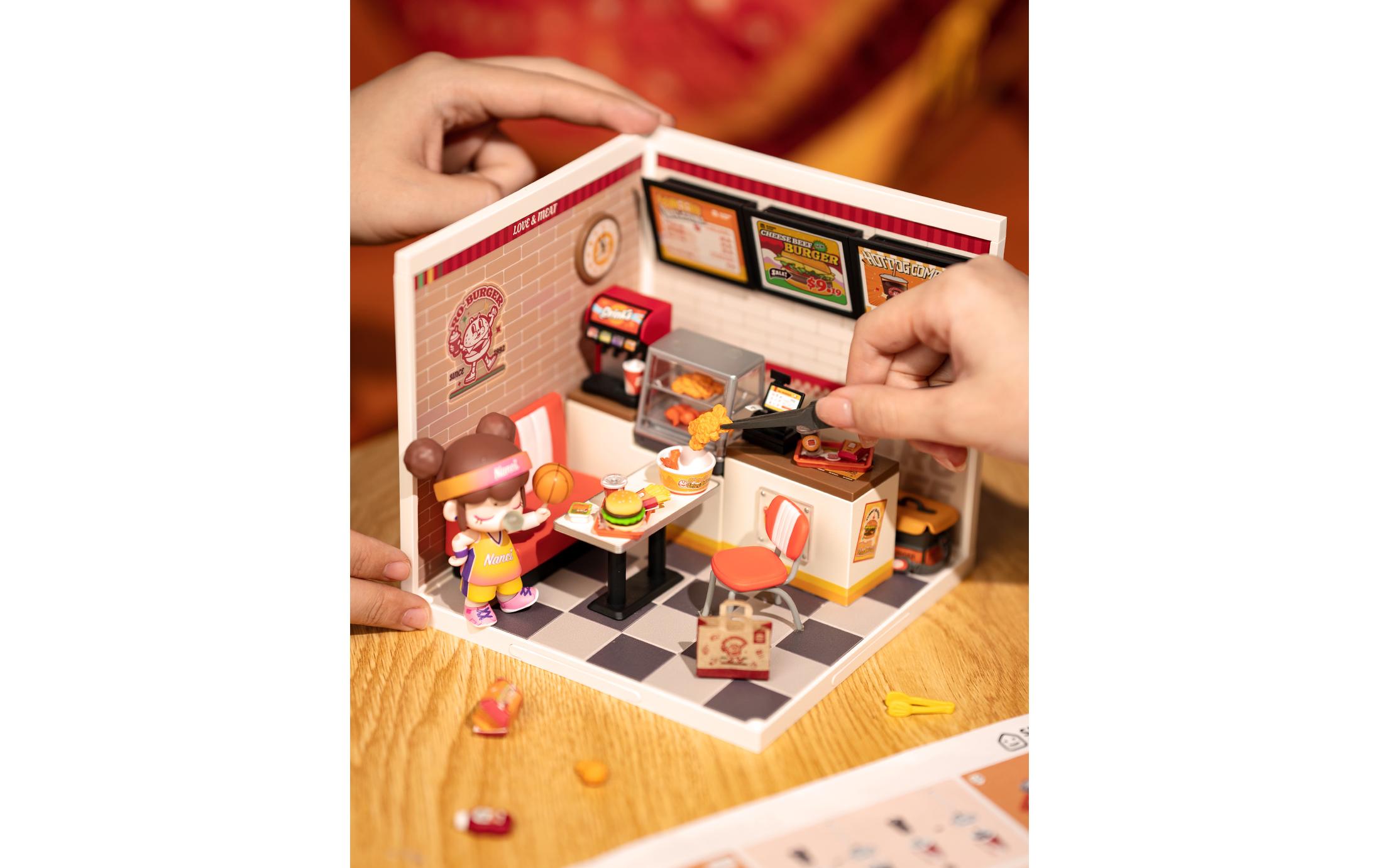 Bausatz Yum Yum Burgers3D-Puzzle aus lasergeschnittenen Holzteilen