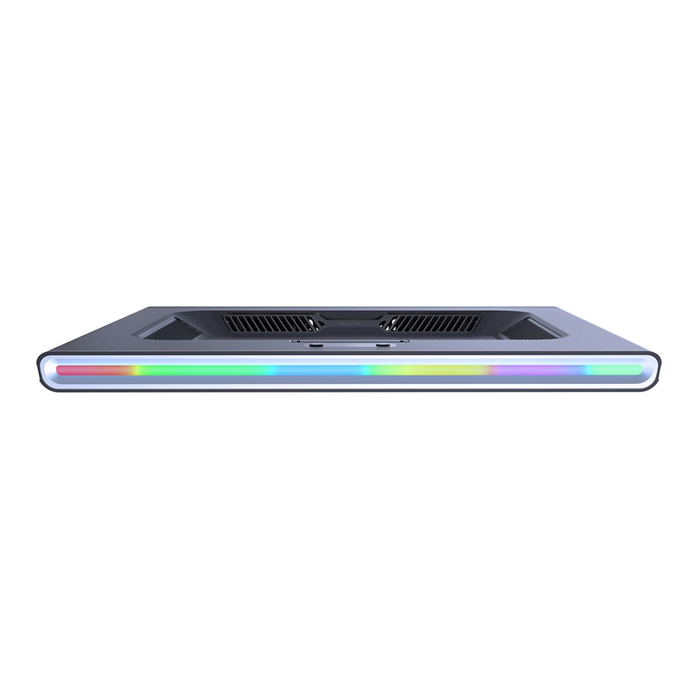 ThermoCool MacBook / Laptop Kühler Ständer Halterung mit zweifachem Lüfter   RGB Beleuchtung und Dual USB A Port (Turbo-Lüfterversion)