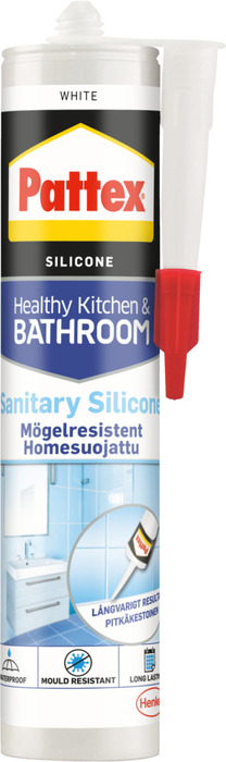 Pattex sanitetssilikone hvid 280 ml