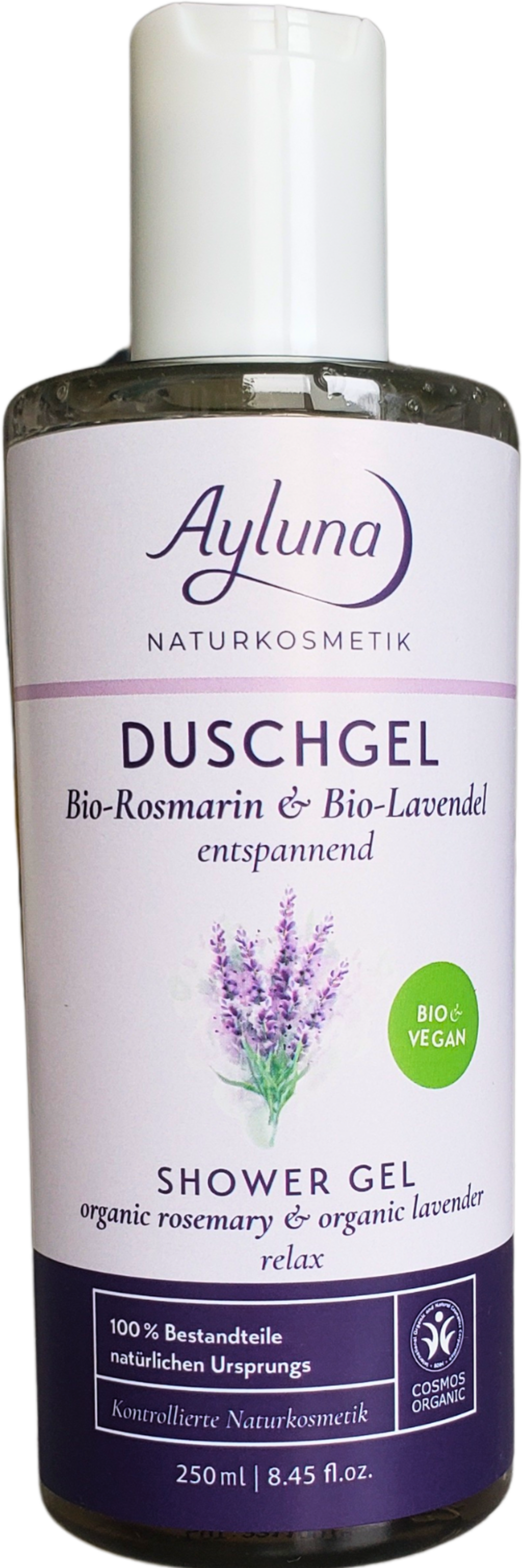 Ayluna  Duschgel Bio-Rosmarin & Bio-Lavendel, 250 ml