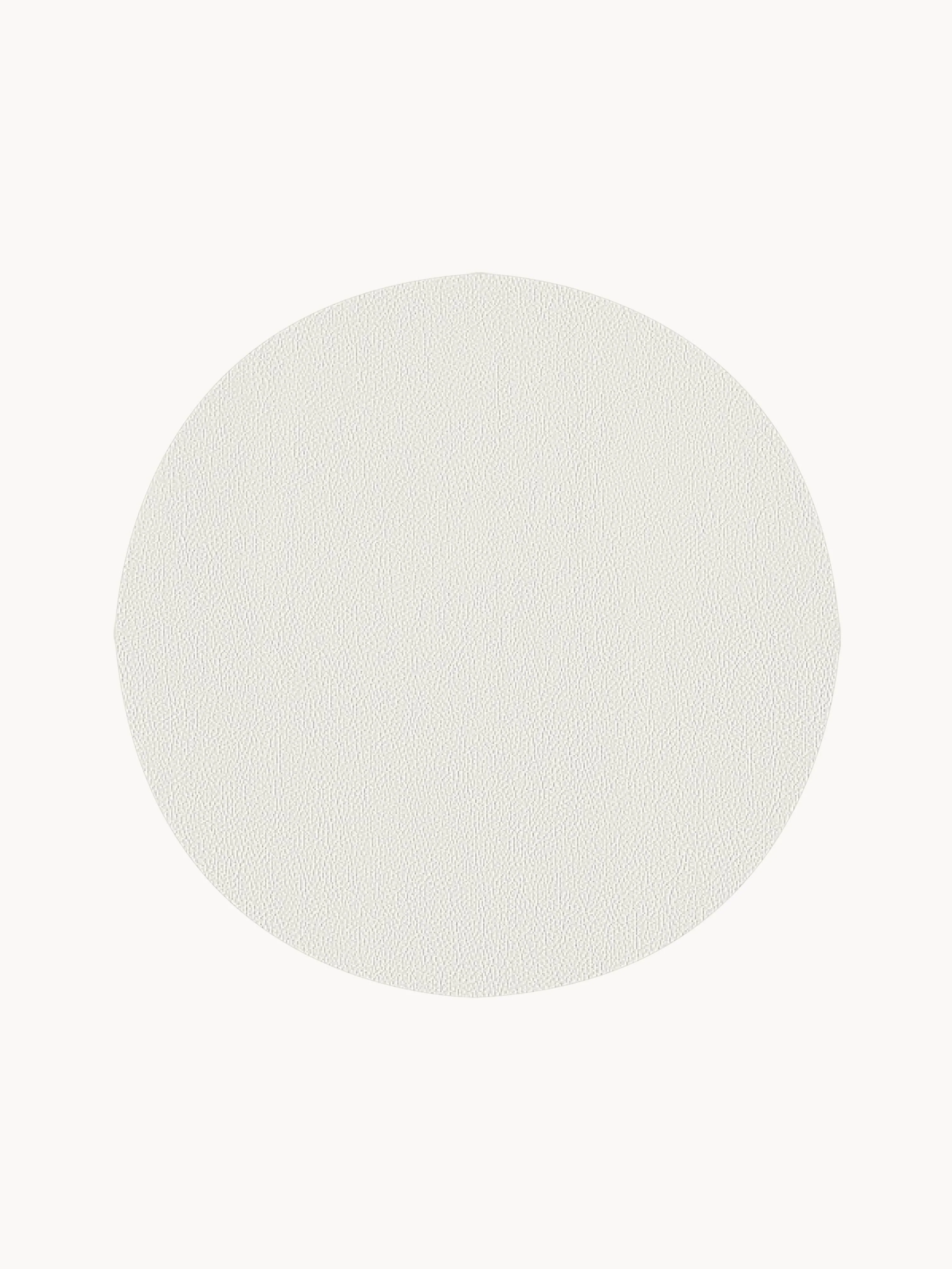 Ronde kunstleren placemats Pik, 2-delig