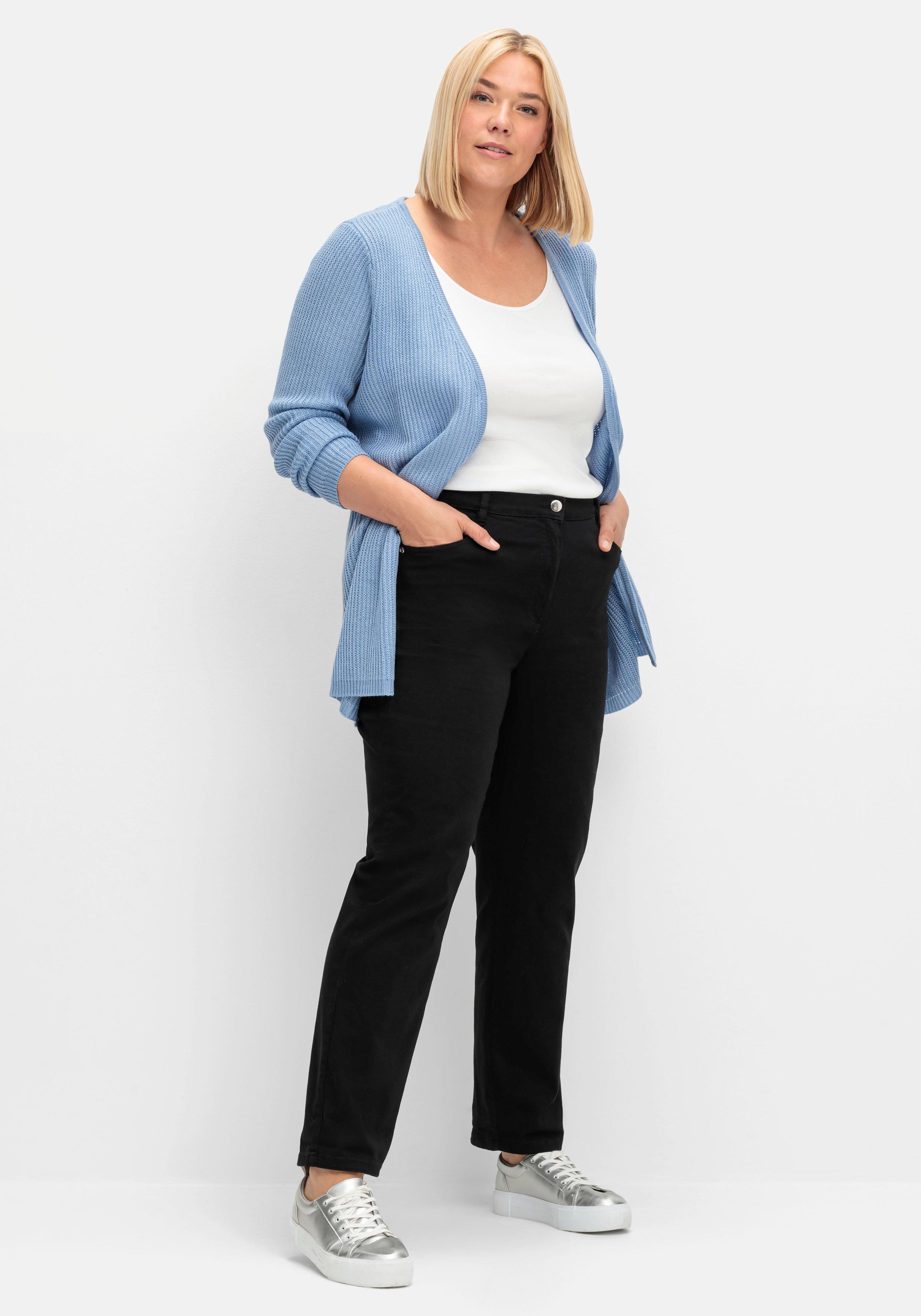 Gerade Stretch-Jeans mit Komfortbund