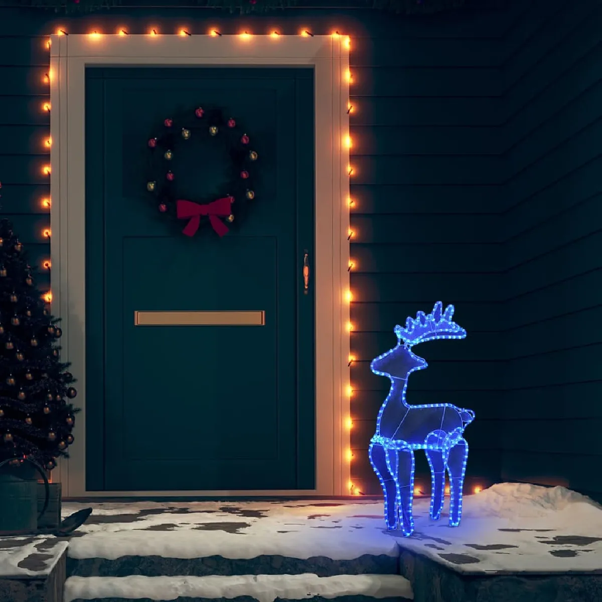 vidaXL Décoration de Noël renne LED 306 cm