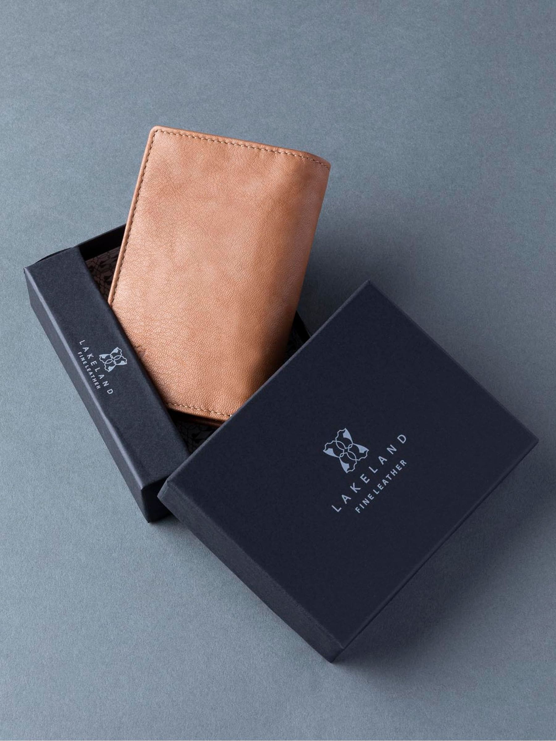 Lichtbruin - Lakeland Leather Bowston portemonnee met opvouwbaar ontwerp