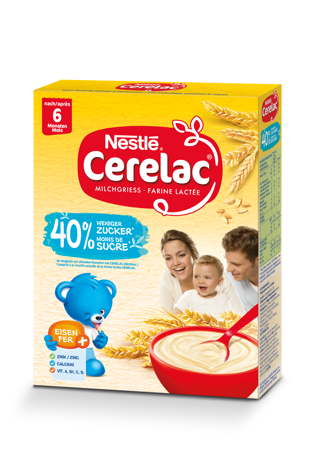 NESTLE CERELAC Milchbrei -40% Zucker 6M 250 g