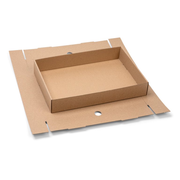 Stülpdeckelkarton aus Wellpappe, braun