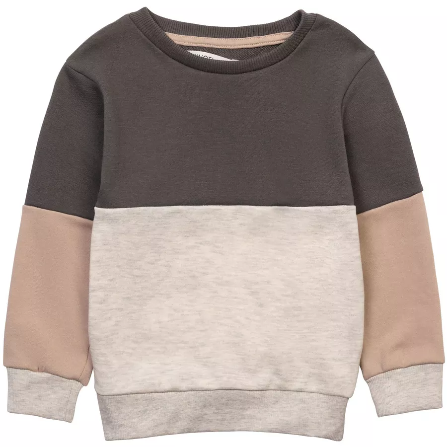 MINOTI Sweatshirt und Shorts im Set BeigeBraun