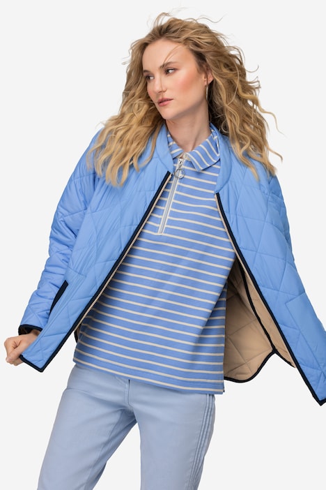 Steppjacke, wasserabweisend, Stehkragen, Zipper, Zipptaschen