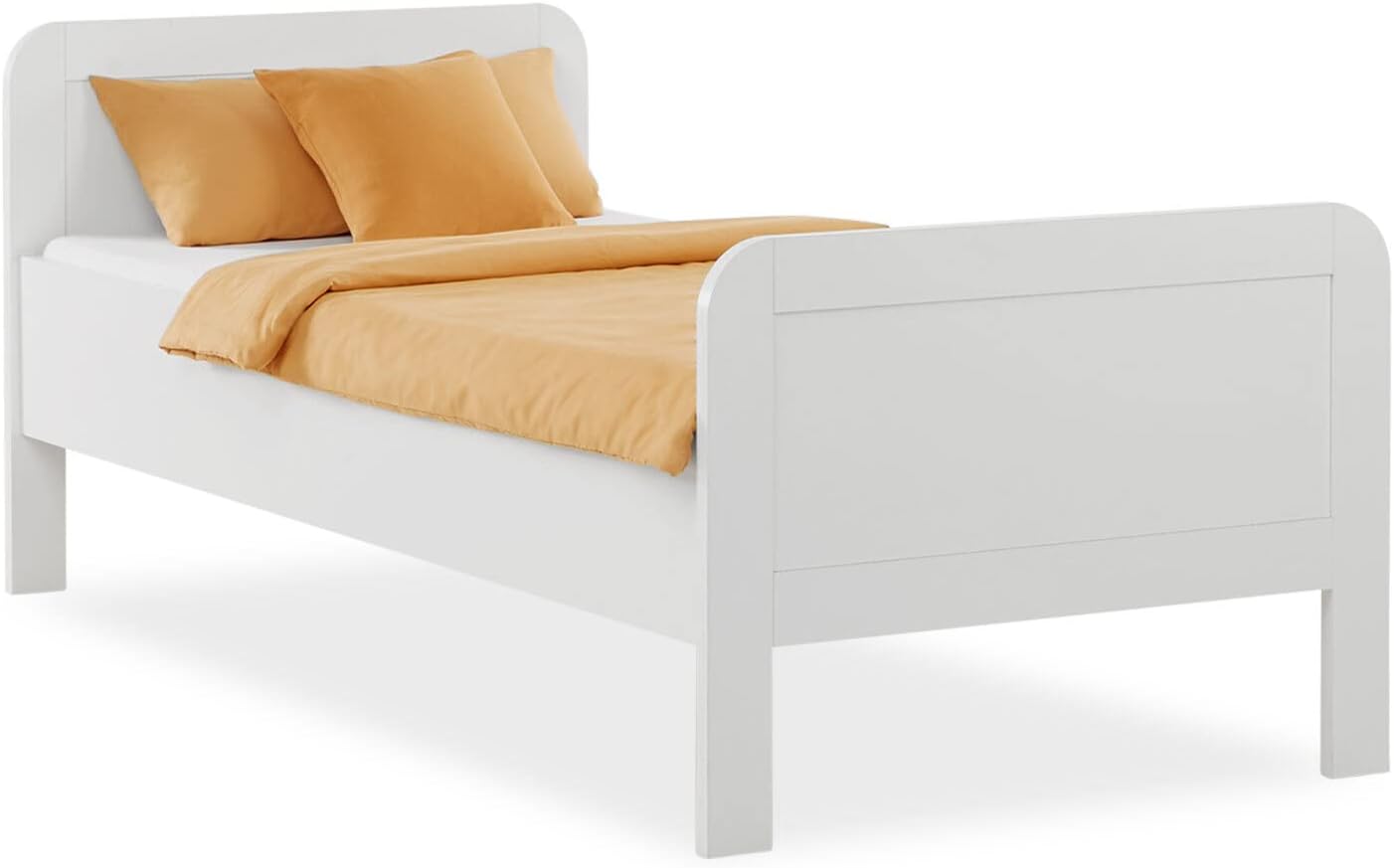 Homestyle4u Komfortbett Bett Senioren Seniorenbett 90x200 Komforthöhe Weiß Holz Leichter Einstieg extra hoch