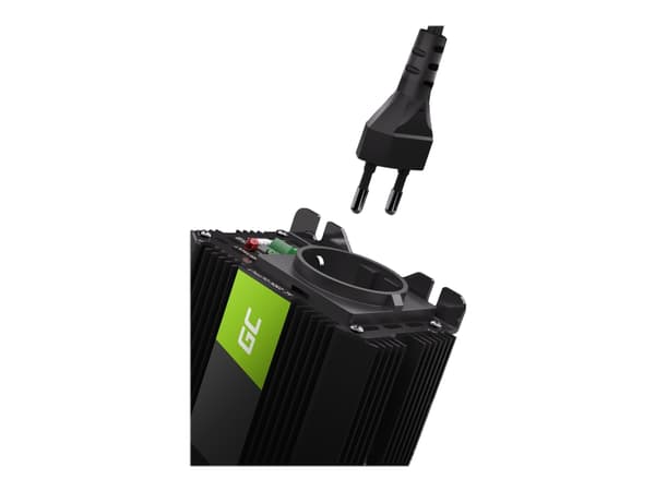 Green Cell PRO INVGC06 - DC-AC strøminverter - DC 12 V - 150 watt - utgangskontakter: 1 - Europa - svart