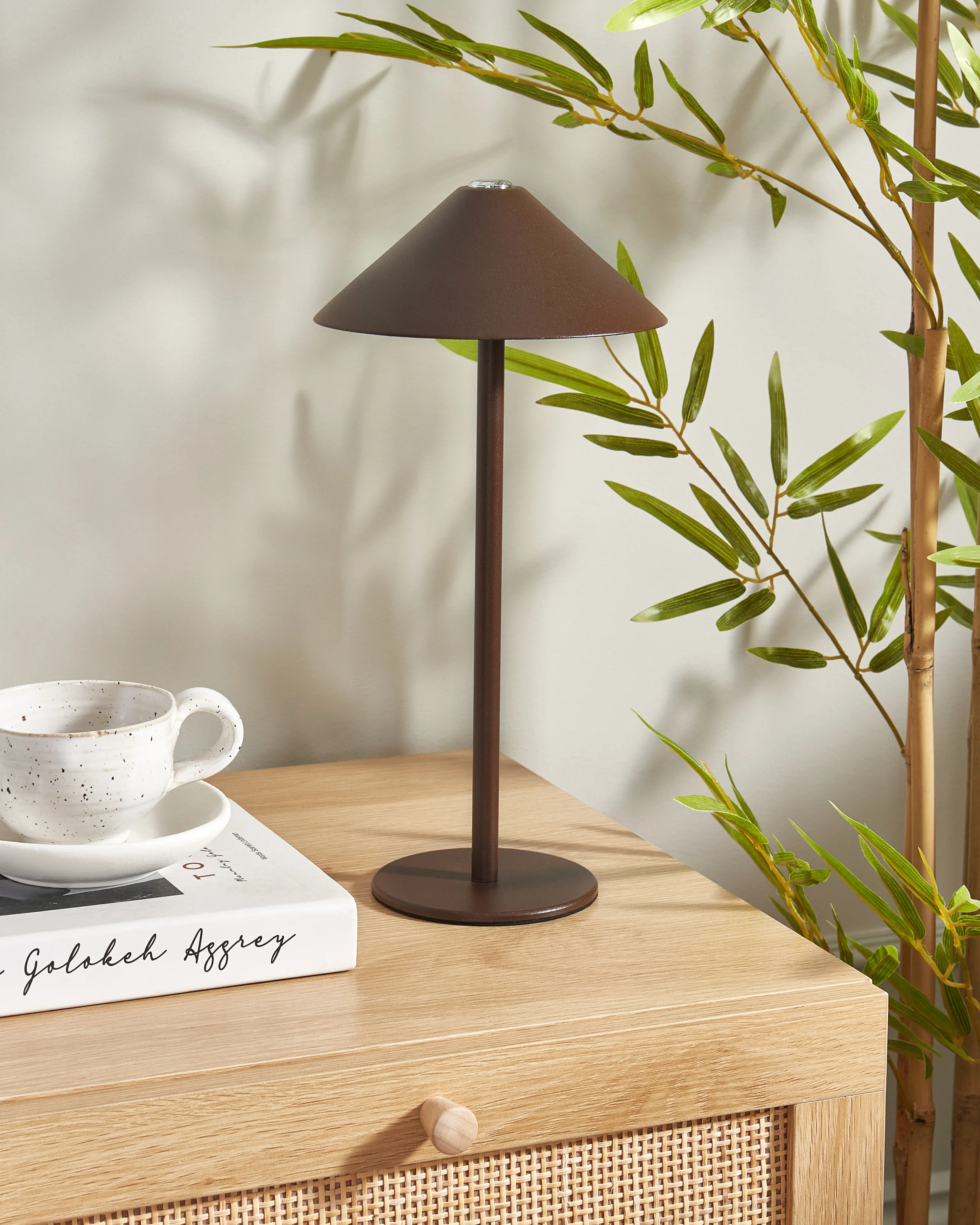 LED draadloze tafellamp FRANCOLI met dimmer Metaal Bruin