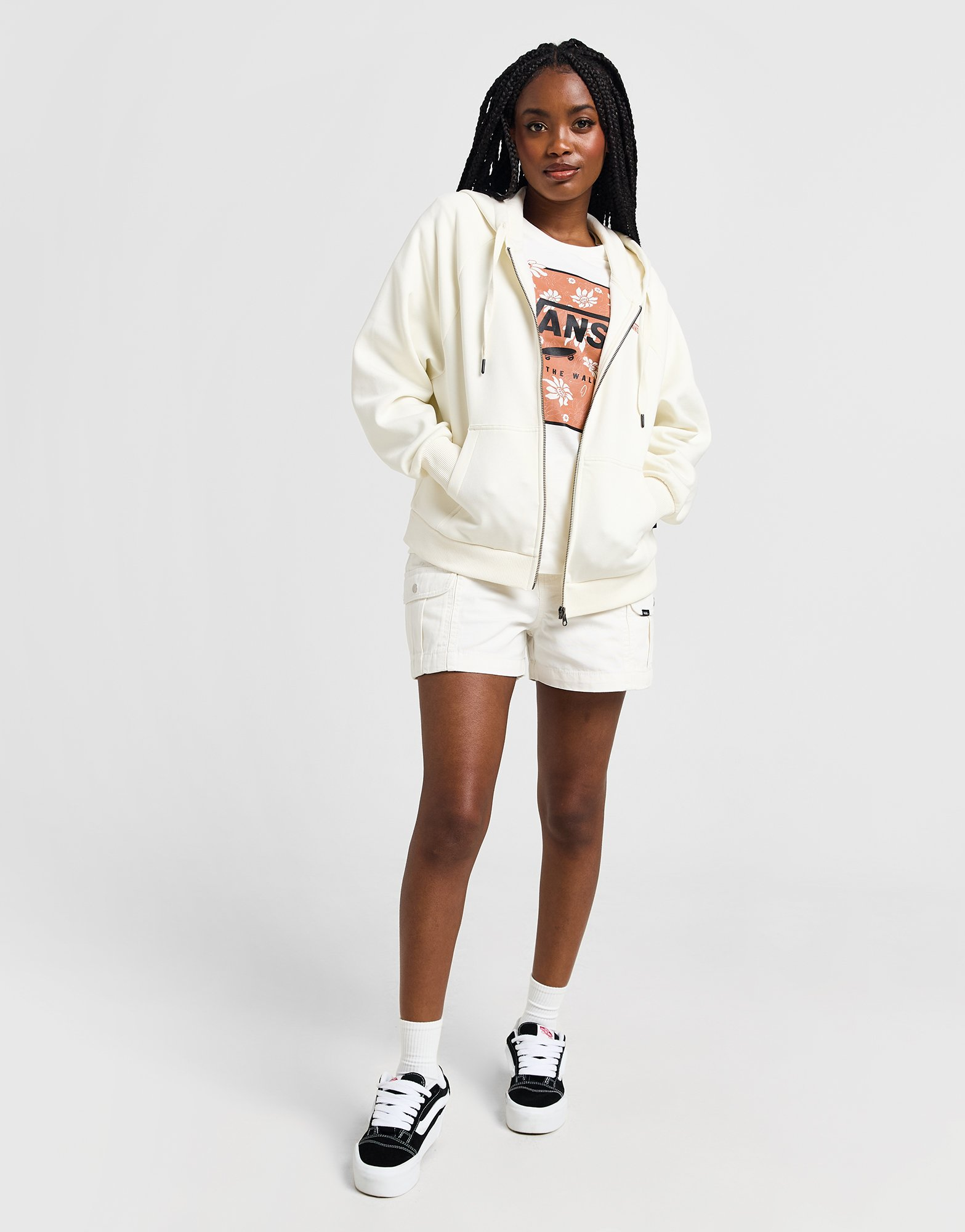 Vans Sweat à Capuce Flower Boxy Femme