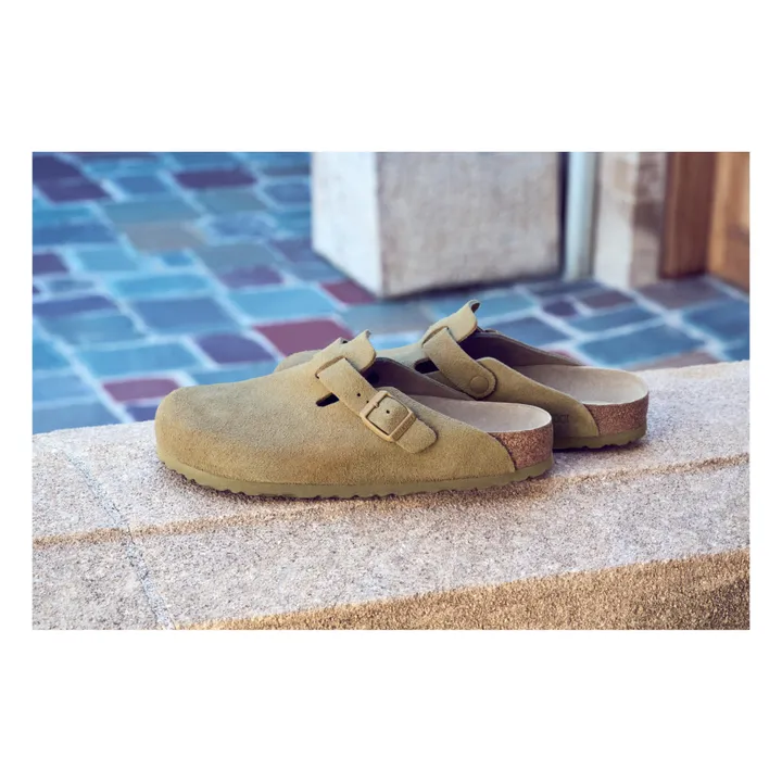 BIRKENSTOCK Sabots Boston Chaussant Etroit | Vert kaki clair