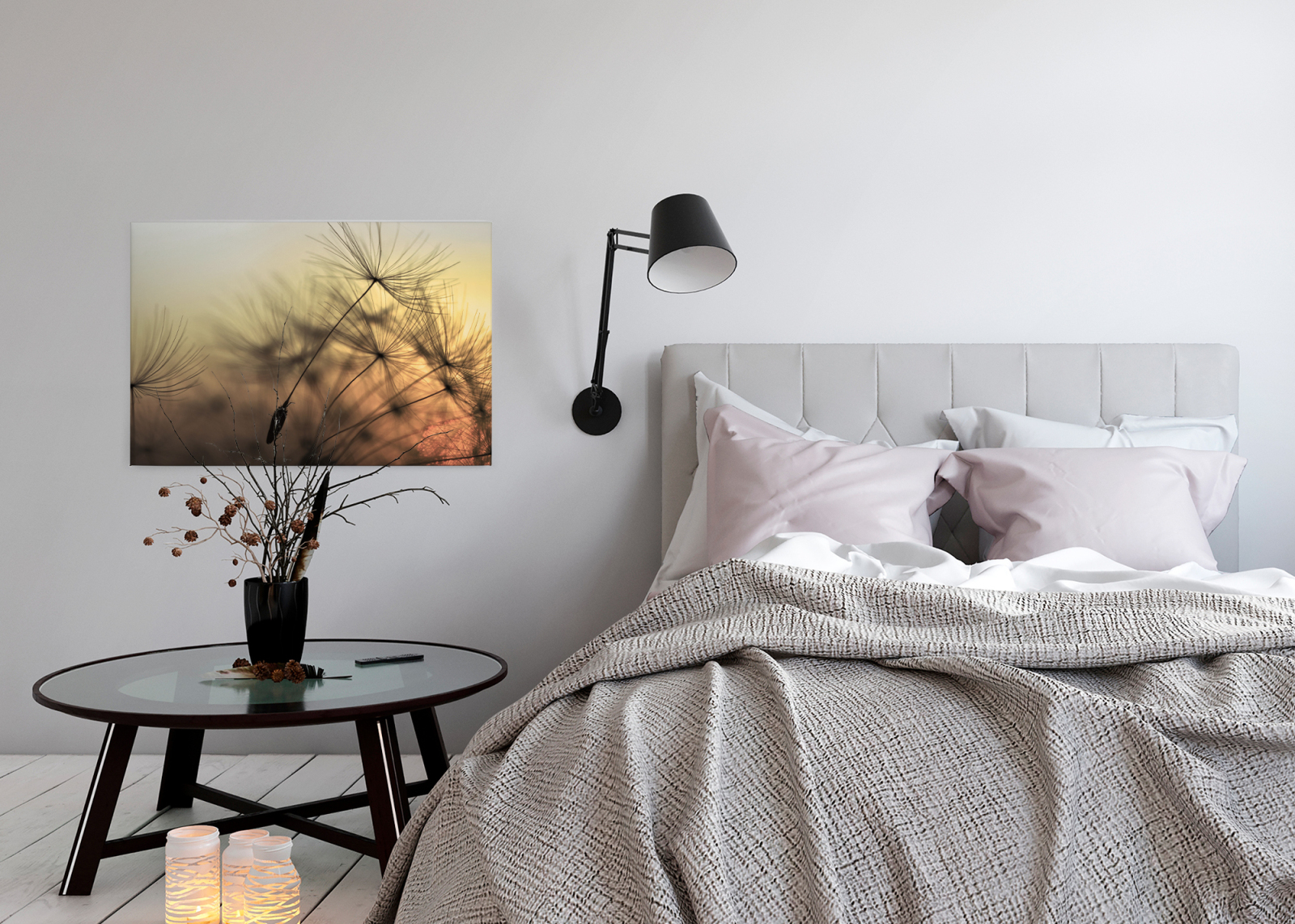 Leinwandbild PUSTEBLUME - orange-gelb - 90x60 cm