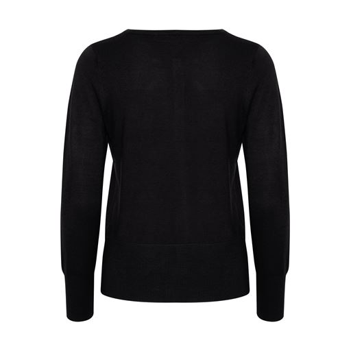 Fransa Langærmet Cardigan, Sort, M