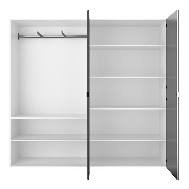 Armoire semi-ouverte blanc GoodHome Atomia H. 187,5 x L. 200 x P. 45 cm
