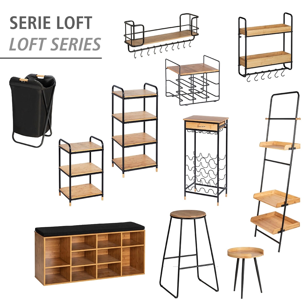 WENKO Ablageregal »Loft« 4 Etagen
