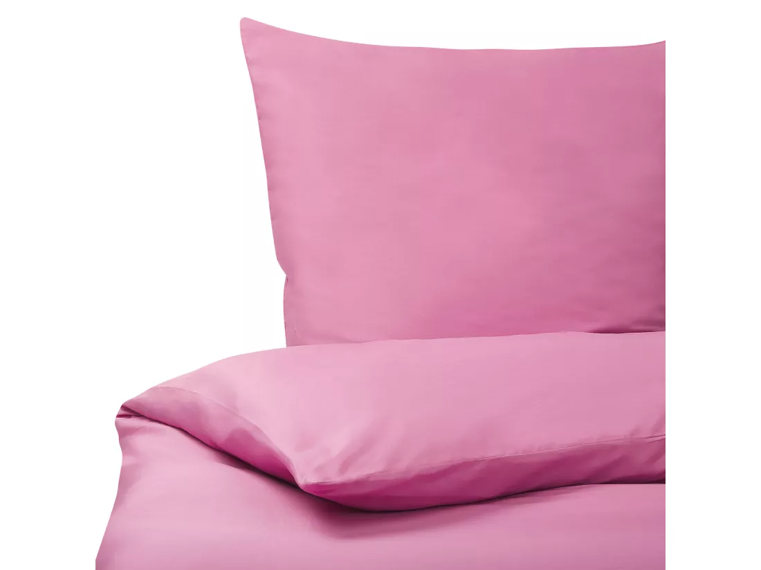 Ensemble de housses de couette HARMONRIDGE Satin de coton 135 x 200 cm Rose