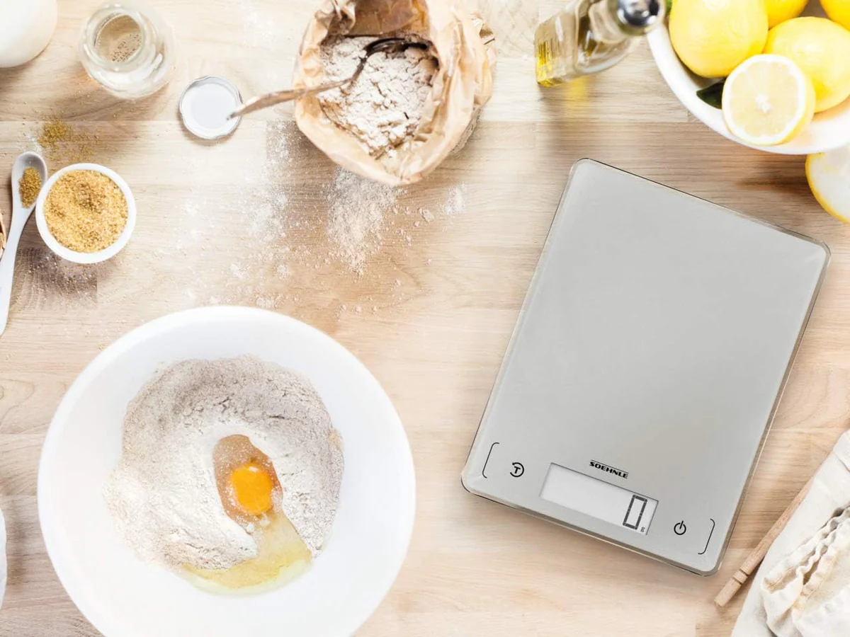 Balance de cuisine électronique avec fonction Tare jusqu'à 10 kg argen
