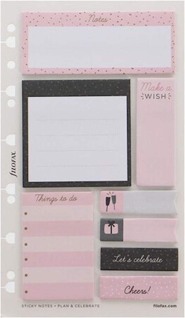 Notatblokk med indeksfaner & klistrelapper Confetti 200-pack Filofax