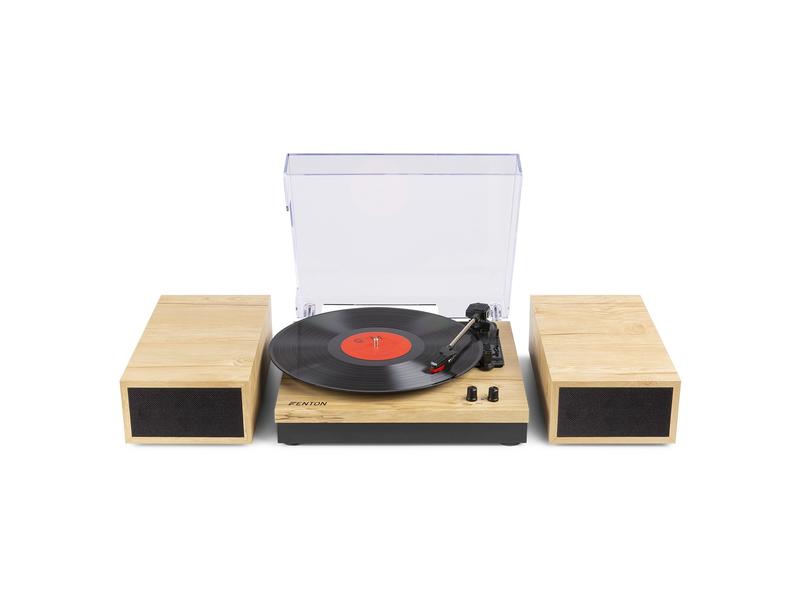 Fenton Plattenspieler RP165L Hellbraun HiFi-Plattenspieler mit Riemenantrieb