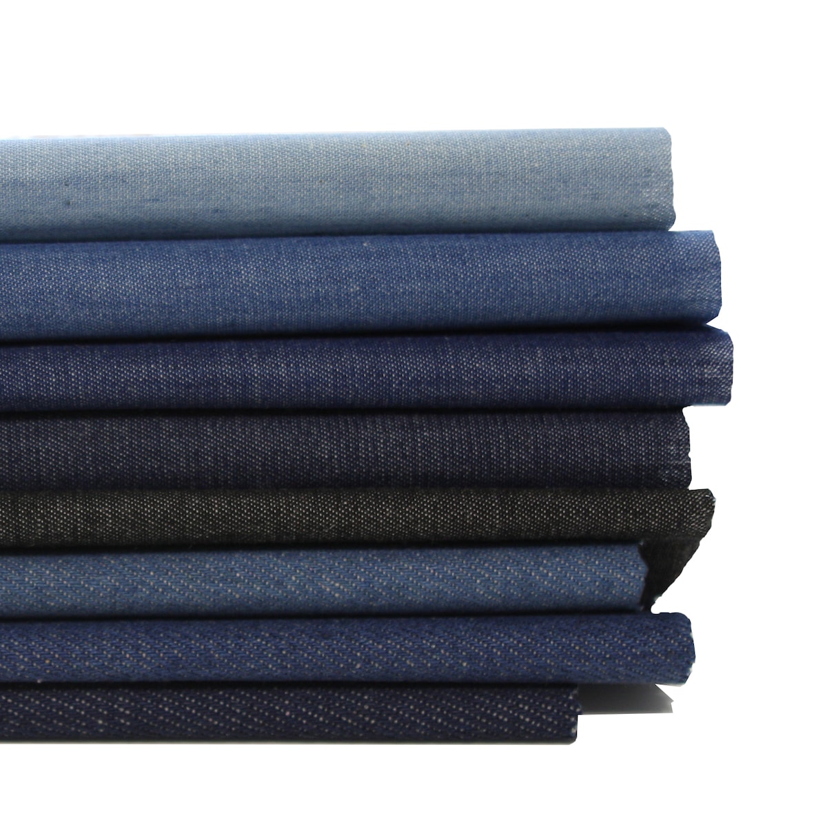 Firkantede påstrykningslapper for jeans 5-pack Denim blå 12.5x12.5 cm