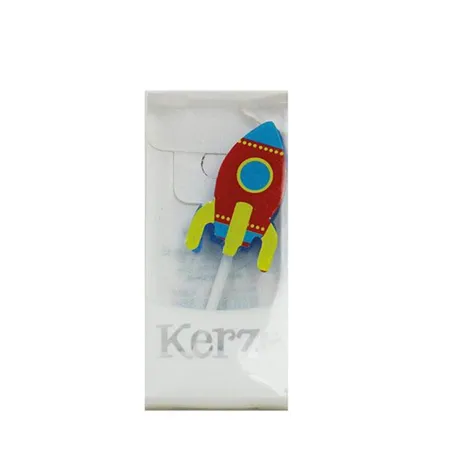 Trötsch Figurenkerze Rakete, 3x2x1cm