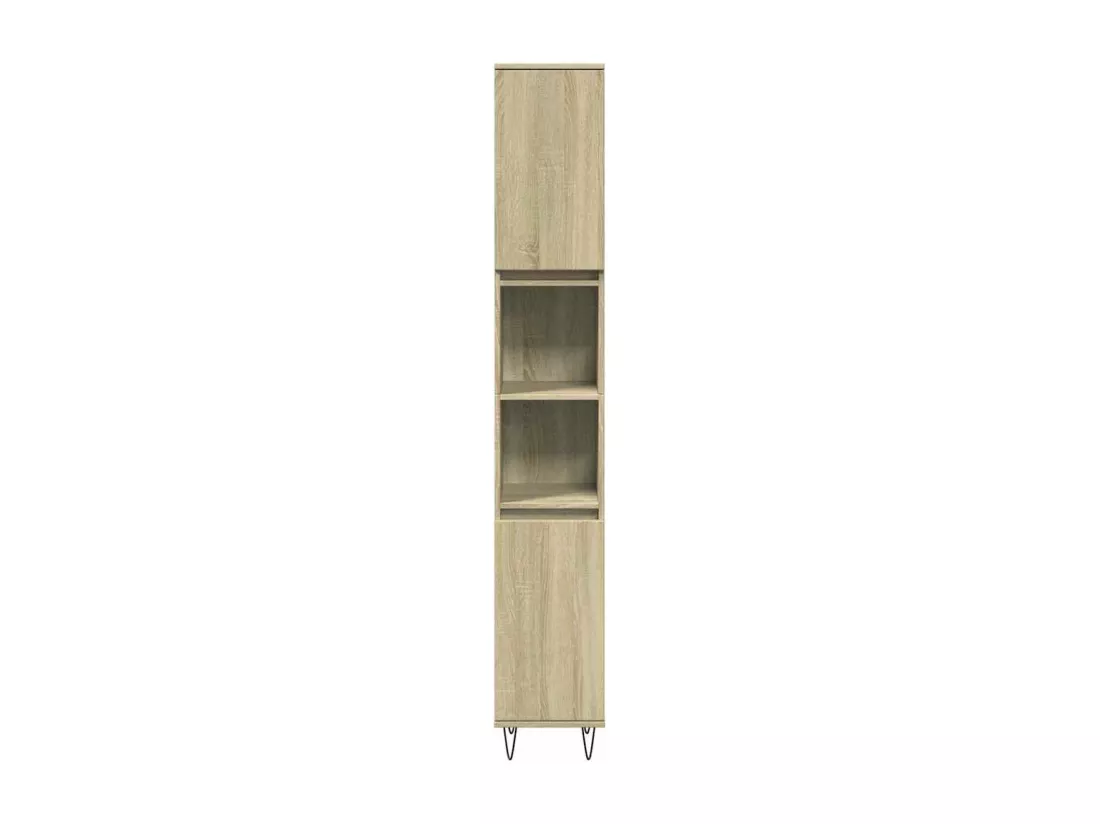 Ensemble de meubles de salle de bain 3 pcs chêne sonoma
