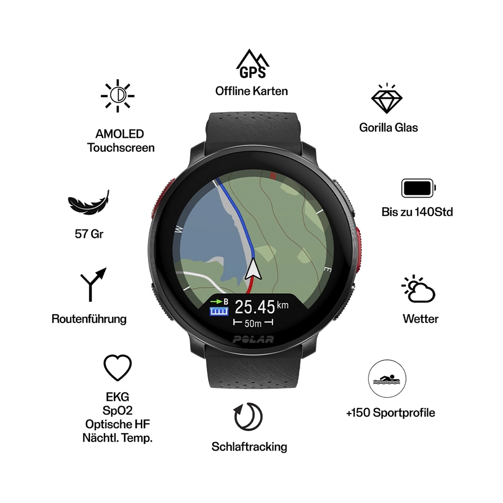 Polar Vantage V3 Smartwatch Night Black 47mm