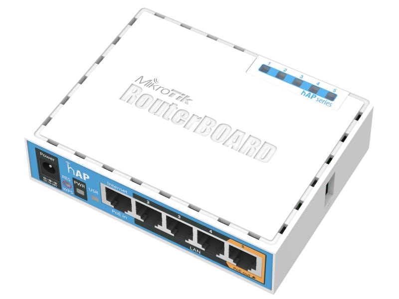 MikroTik Access Point RB951Ui-2nD, HAP Accesspoint mit integrierter Antenne für den Heimgebrauch