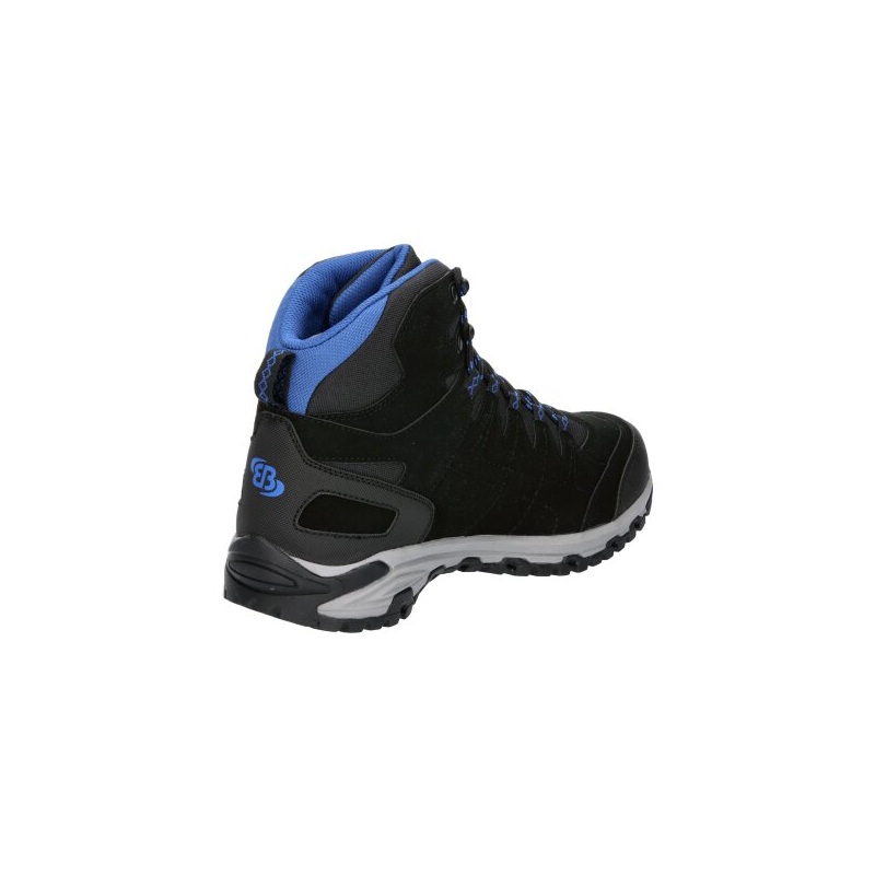 Brütting Mount Shasta High zwart met blauwe wandelschoenen