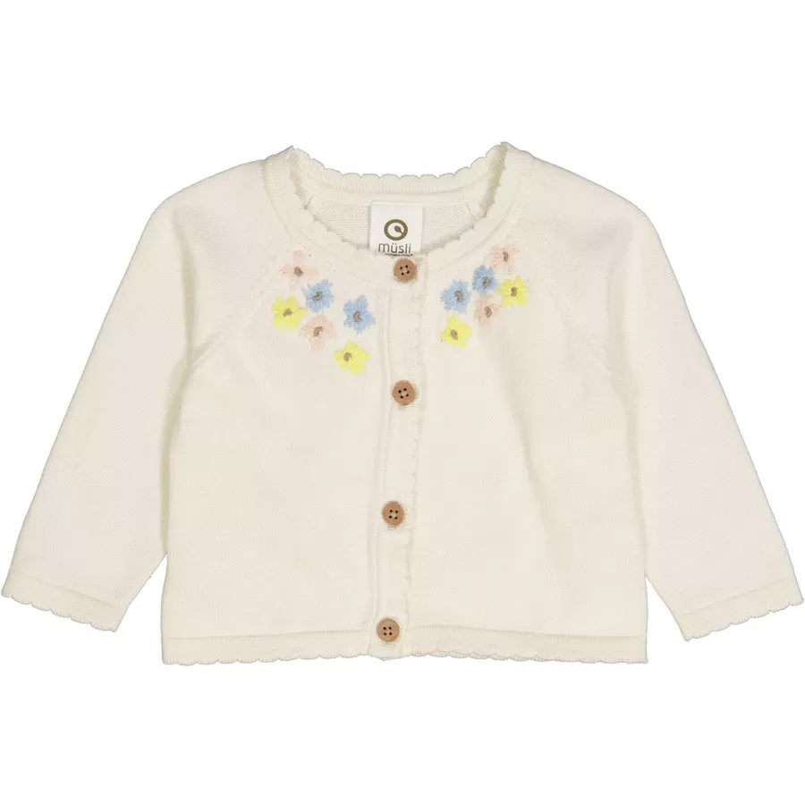 Müsli Babystrickjacke cream