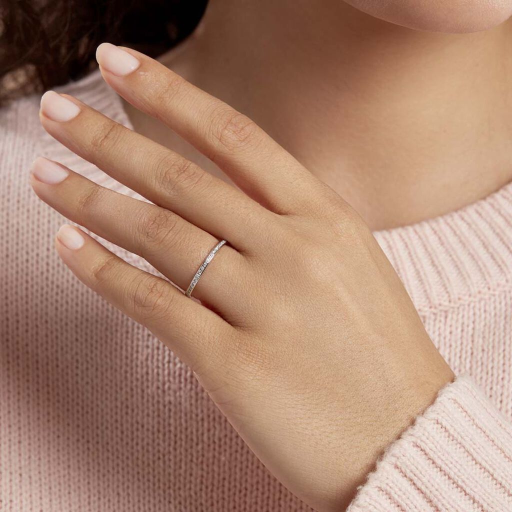 Alliance Laurie Tour Complet Or Blanc Diamant