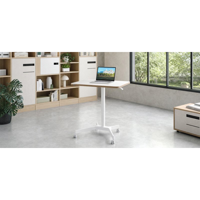 Bureau manuel compact - assis-debout - blanc - Leitz Ergo