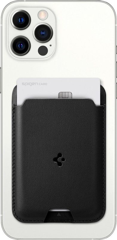 Spigen - Valentinus MagSafe Wallet - Zwart - Accessoire voor iPhone