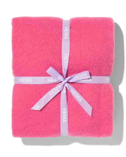plaid aspect laine rose 130 x 150
