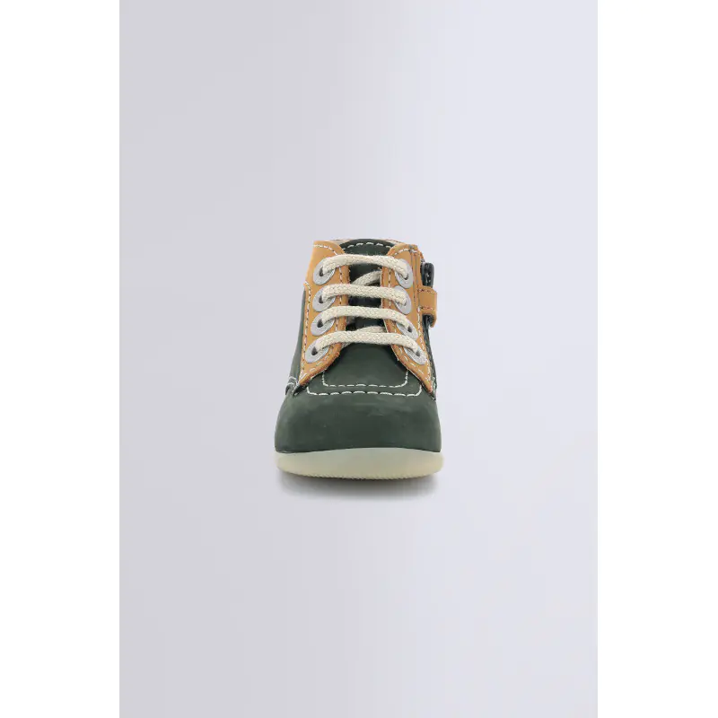 BONZIP KAKI JAUNE CAMEL BOTTILLONS Cuir Garçon