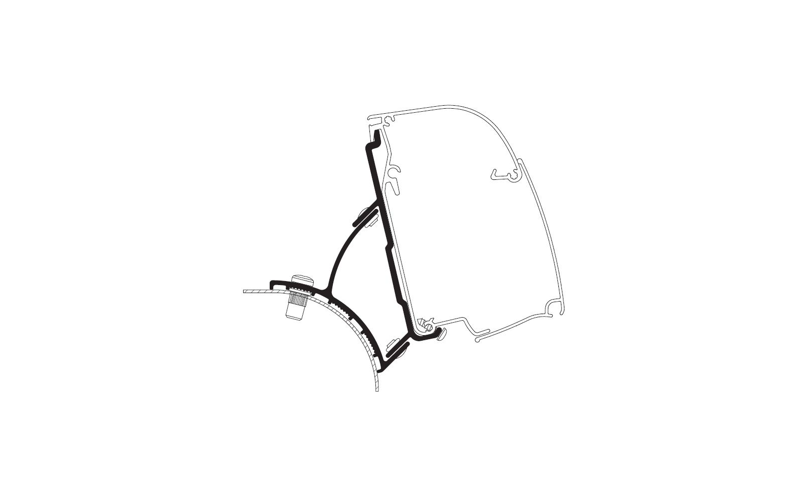 Thule Adapter T 4200 VW T5/T6 Minivan Fixed