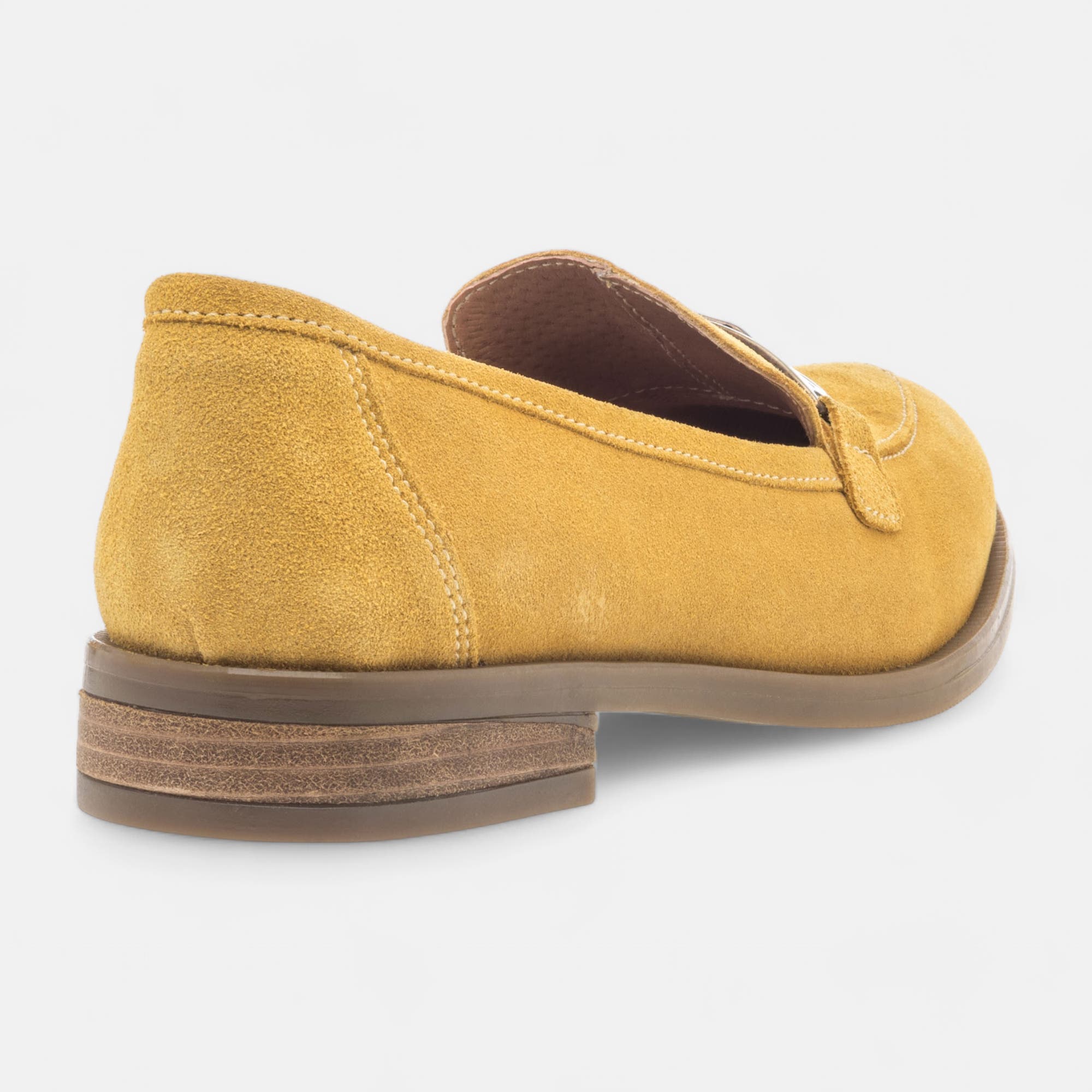 Mocassins Femme en cuir jaune