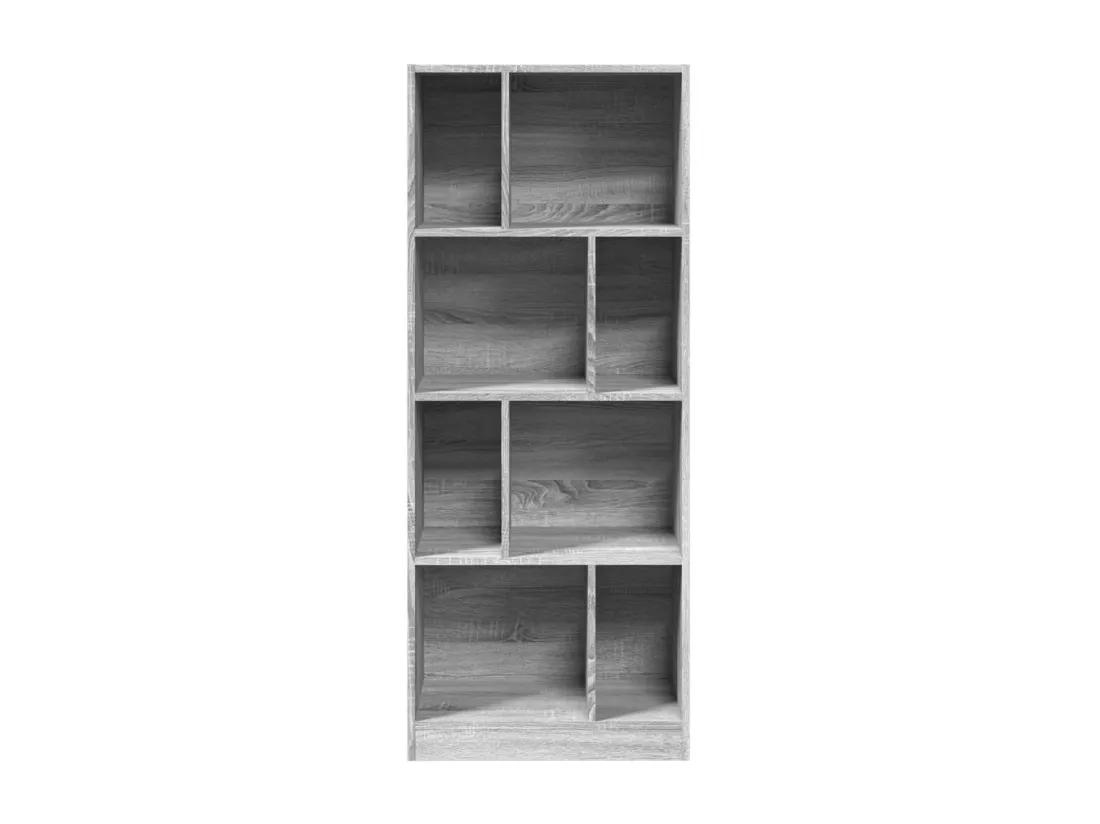 Bibliothèque sonoma gris 57x28,5x141 cm bois d'ingénierie