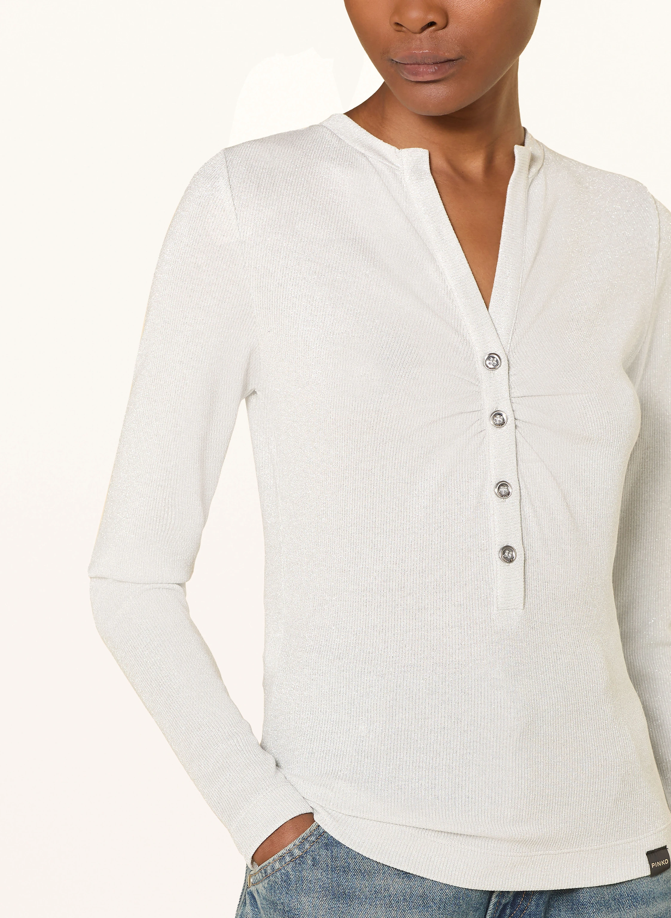 PINKO Longsleeve mit Glitzergarn