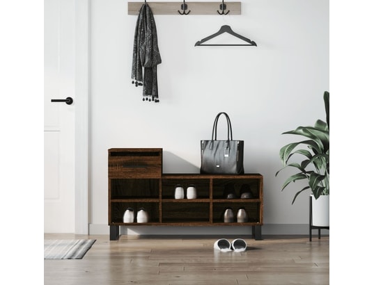 VIDAXL - Armoire à chaussures chêne marron 102x36x60cm bois d'ingénie...